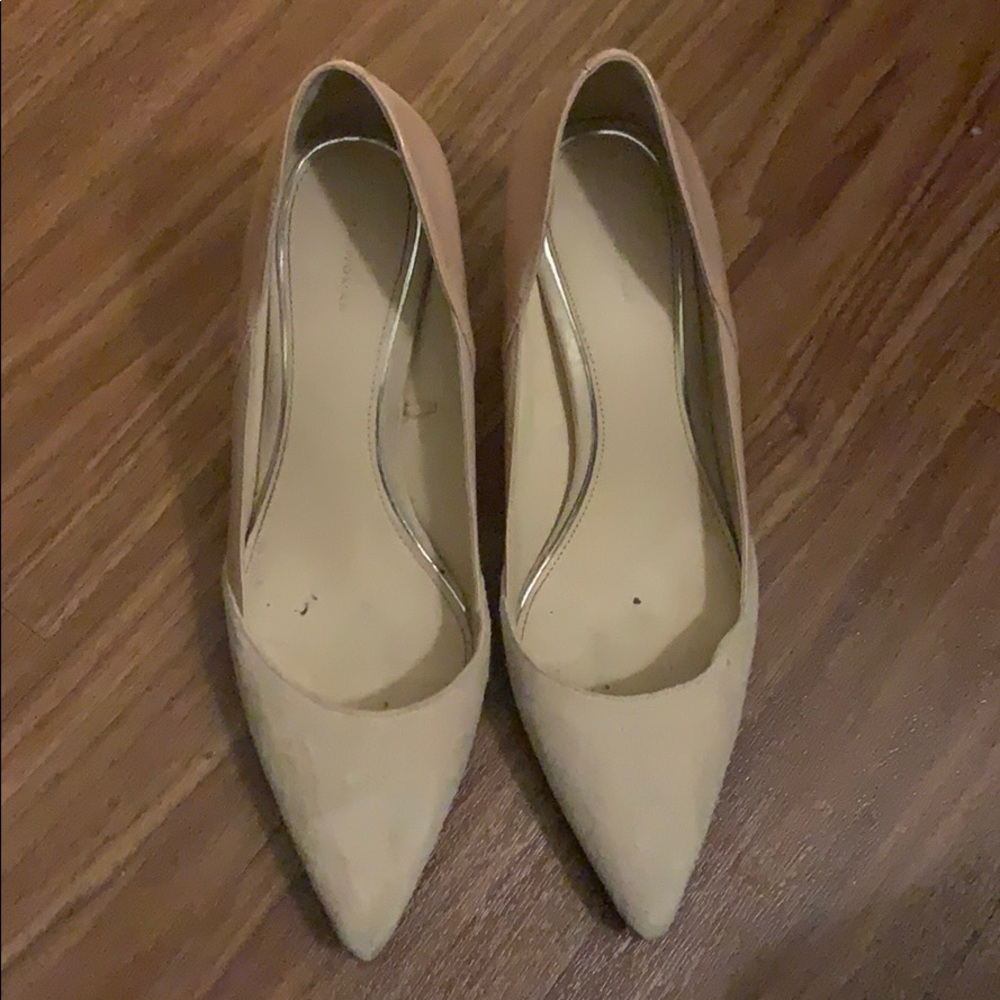 Zara Nude Suede and Patent Pumps - USED